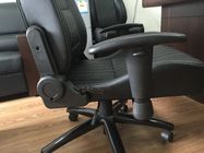 Modern Black Ergonomic Swivel Office Chair With Wheels / Adjustable Desk Chair