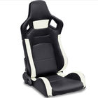 Διευθετήσιμο άσπρο και μαύρο κάθισμα αυτοκινήτων καθισμάτων αγώνα PVC/αθλητισμού με τον ενιαίο ολισθαίνοντα ρυθμιστή