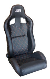 Κάθισμα διευθετήσιμων μαύρων PVC/PU καθισμάτων αγώνα/αθλητικών αγωνιστικών αυτοκινήτων με τον ενιαίο ολισθαίνοντα ρυθμιστή